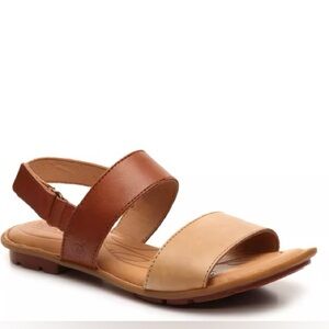 Born Wendy Two-Tone Flat Sandals size 10